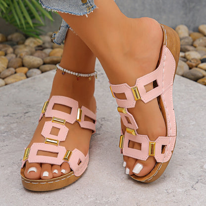 Sandálias Femininas Estilo Romano Confortáveis para Verão
