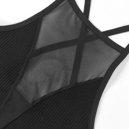Top Cropped Bralette em Mesh com Costas Abertas – Sensual e Moderno