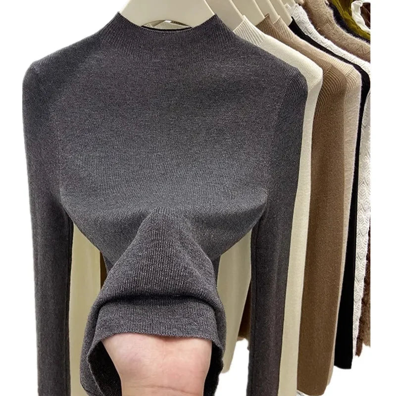 Camisola de Gola Alta – Malha Macia Slim Fit