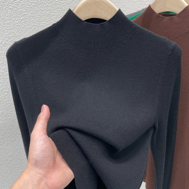 Camisola de Gola Alta – Malha Macia Slim Fit