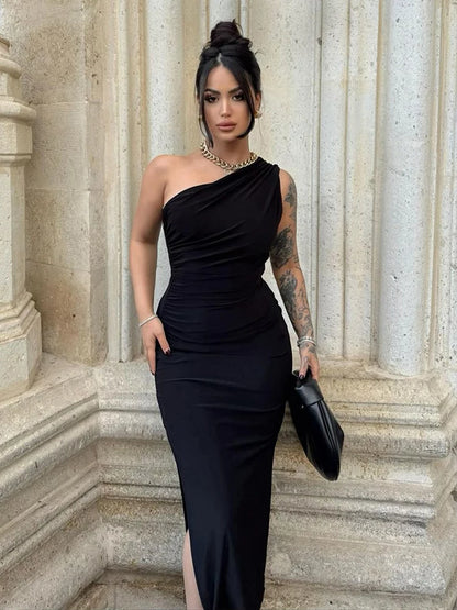 Elegant Summer Maxi Dress – Sleeveless Backless Split Party Dress