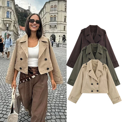 Jaqueta de Primavera Feminina – Casaco Folgado Street Style