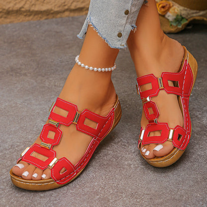 Sandálias Femininas Estilo Romano Confortáveis para Verão