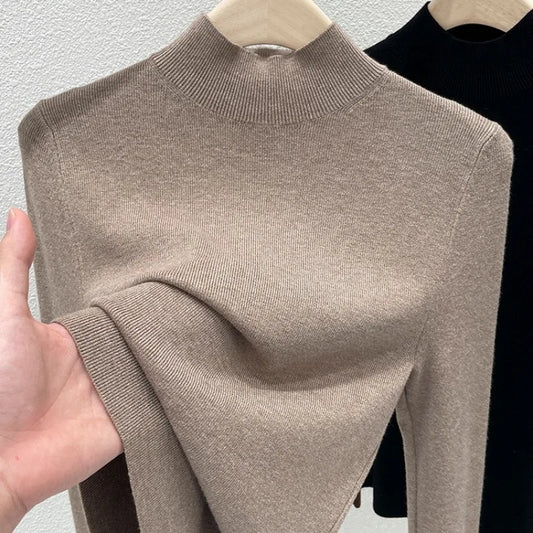 Camisola de Gola Alta – Malha Macia Slim Fit