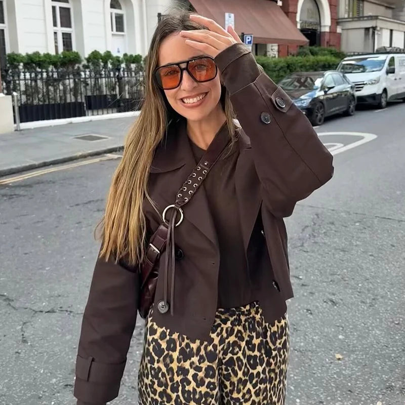 Jaqueta de Primavera Feminina – Casaco Folgado Street Style