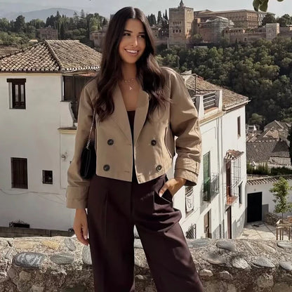 Jaqueta de Primavera Feminina – Casaco Folgado Street Style