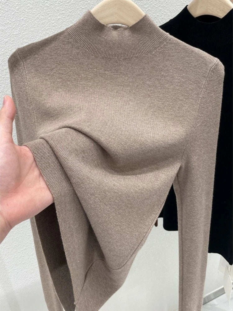 Camisola de Gola Alta – Malha Macia Slim Fit