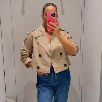 Jaqueta de Primavera Feminina – Casaco Folgado Street Style